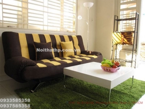 Ghế sofa bed sọc nâu vàng DA28