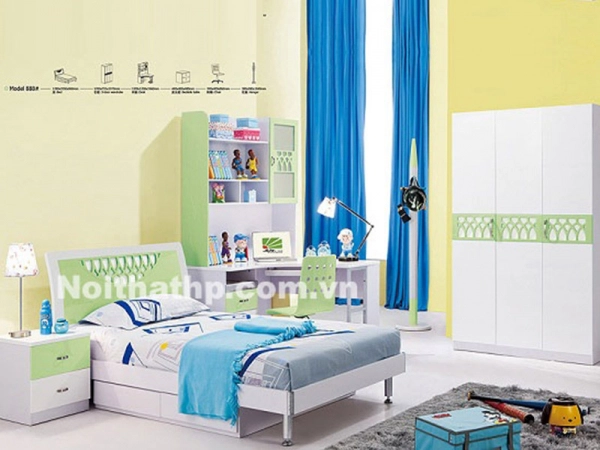 Giường tủ trẻ em giá sốc nhất Sài Gòn MS888