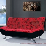 Sofa bed đẹp màu đen đỏ DA03